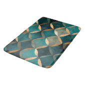 Elegant patroon turquoise goud luxe badmat (Gekanteld)