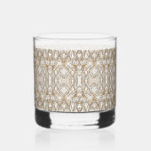 Elegant patroon whisky glas (Voorkant)