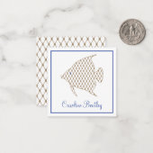 Elegant Pattern Angel Fish Gift Enclosure-kaarten Notitiekaartje (Voorkant / Achterkant in situ)