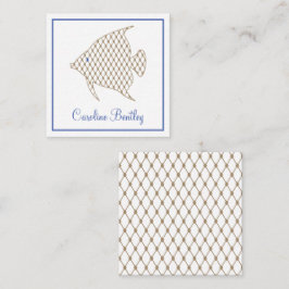 Elegant Pattern Angel Fish Gift Enclosure-kaarten Notitiekaartje