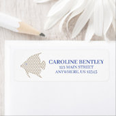 Elegant Pattern Angel Fish Return Address Labels (Insitu)