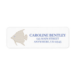 Elegant Pattern Angel Fish Return Address Labels