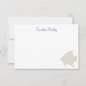 Elegant Pattern Angel Fish Specialized Note Cards Bedankkaart (Voorkant)