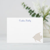 Elegant Pattern Angel Fish Specialized Note Cards Bedankkaart (Staand voorkant)