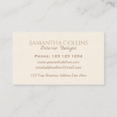 Elegant  Pattern Beige Brown Visitekaartje (Achterkant)