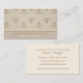 Elegant  Pattern Beige Brown Visitekaartje (Voorkant / Achterkant)