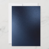 ELEGANT PATTERN BOUQUET FLORAL NAVY WEDING KAART (Achterkant)