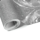 Elegant Pattern Faux Silver Grey kerst Cadeaupapier (Rol Hoek)