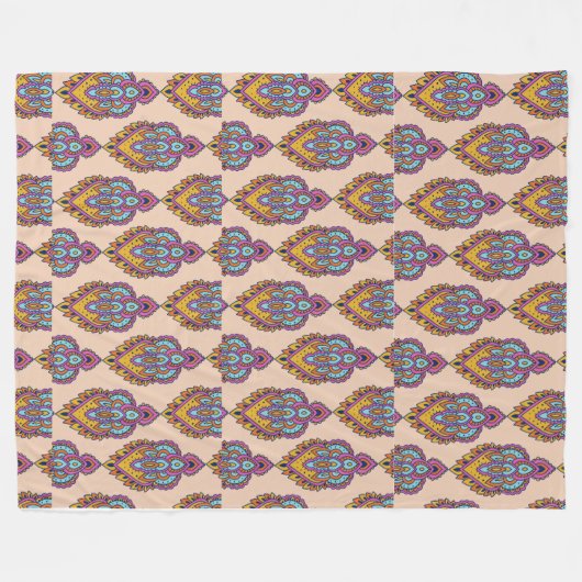 Elegant pattern fleece throw blanket (Voorkant (Horizontaal))