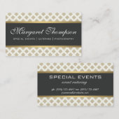 Elegant Pattern Gold Trim Visitekaartje (Voorkant / Achterkant)