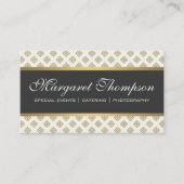 Elegant Pattern Gold Trim Visitekaartje (Voorkant)