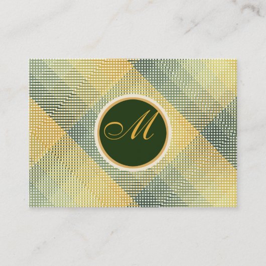 Elegant Pattern Green Visitekaartje (Voorkant)