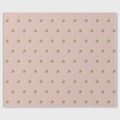 Elegant Pattern roze Rose Gold kerstboom Cadeaupapier (Vlak)