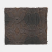 Elegant Pattern Rustic Faux Brown Leather Fleece Deken (Voorkant (Horizontaal))