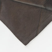 Elegant Pattern Rustic Faux Brown Leather Fleece Deken (Hoek)