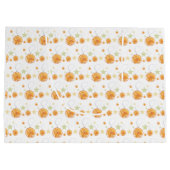 Elegant Pattern Sinaasappels en Sterren Op Winterw Groot Cadeauzakje (Achterkant)