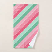 Elegant Pattern Sjabloon Blue Mint Green Pink Bad Handdoek (Handdoek)