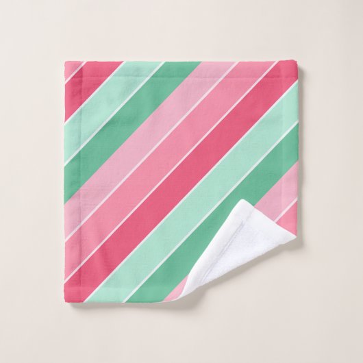Elegant Pattern Sjabloon Blue Mint Green Pink Bad Handdoek (Wasdoekje)