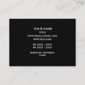 Elegant Pattern Turquoise Visitekaartje (Achterkant)