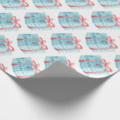 Elegant Pattern Vakantie Waterverf Feestelijk Cadeaupapier (Hoek)