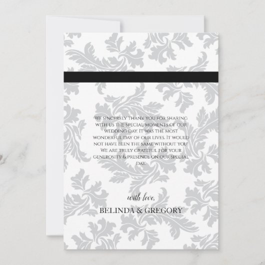 Elegant Pattern & Wax Seal Weddenschap Hartelijk d Bedankkaart (Voorkant)