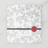 Elegant Pattern & Wax Seal Weddenschap Place Card Plaatskaartje (Buitenkant ongevouwen)