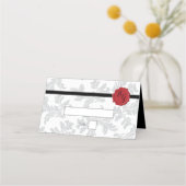 Elegant Pattern & Wax Seal Weddenschap Place Card Plaatskaartje (Voorkant)