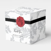 Elegant Pattern & Wax Seal Wedding Bedankdoosjes (Voorkant Zijde)