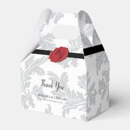 Elegant Pattern & Wax Seal Wedding Bedankdoosjes