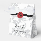 Elegant Pattern & Wax Seal Wedding Bedankdoosjes (Voorkant Zijde)