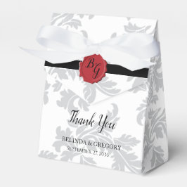 Elegant Pattern & Wax Seal Wedding Bedankdoosjes