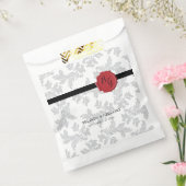 Elegant Pattern & Wax Seal Wedding Bedankzakje (Gezegeld)