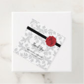 Elegant Pattern & Wax Seal Wedding Gift Bedankjes Labels (In situ)