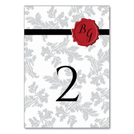 Elegant Pattern & Wax Seal Wedding Kaart