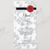Elegant Pattern & Wax Seal Wedding Menu (Voorkant / Achterkant)