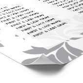 Elegant Pattern & Wax Seal Wedding Seding Chart Poster (Hoek)