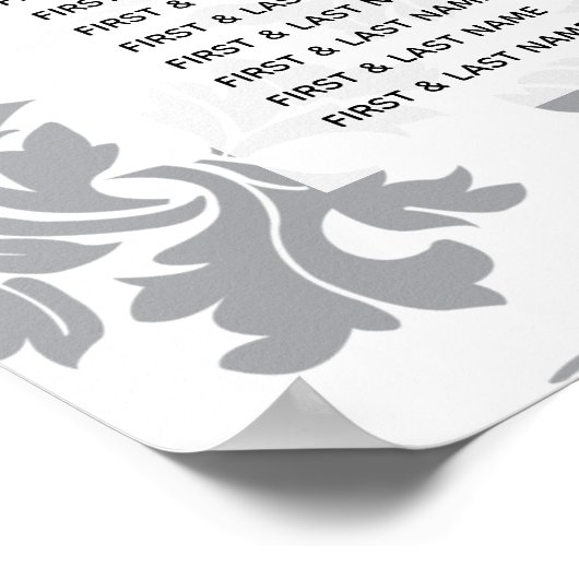 Elegant Pattern & Wax Seal Wedding Seding Chart Poster (Hoek)