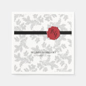 Elegant Pattern & Wax Seal Wedding Servet (Voorkant)