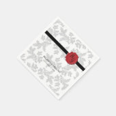 Elegant Pattern & Wax Seal Wedding Servet (Hoek)