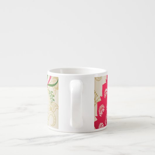 Elegant Patterned Porcelain Espresso Kop (Achterkant)