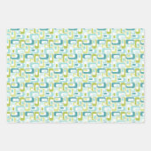 Elegant Patterns Aqua Teal Blue Apple Green Inpakpapier Vel (Voorkant 2)