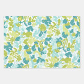 Elegant Patterns Aqua Teal Blue Apple Green Inpakpapier Vel (Voorkant)