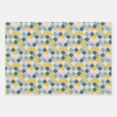 Elegant Patterns Aqua Teal Blue Blush Pink Yellow Inpakpapier Vel (Voorkant 3)