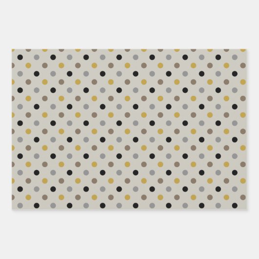 Elegant Patterns Mustard Beige Taupe Grey Inpakpapier Vel (Voorkant 2)