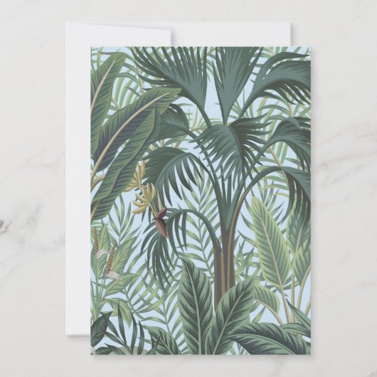 Elegant pauw baby shower kaart (Achterkant)