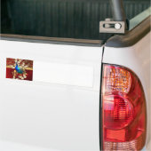 Elegant pauw en rode vogel bumpersticker (Op Truck)