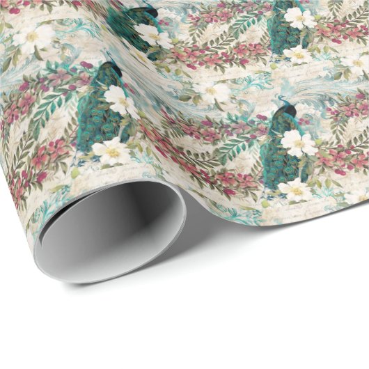 Elegant Pauw Gift Wrap papier (Rol Hoek)