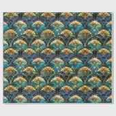 Elegant Pauw Kleur Glas in lood Cadeaupapier (Vlak)