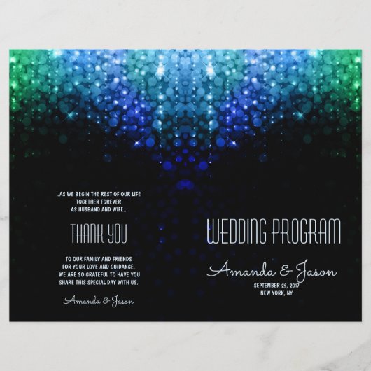 Elegant pauw kleurenlicht voor bruiloft (Voorkant)