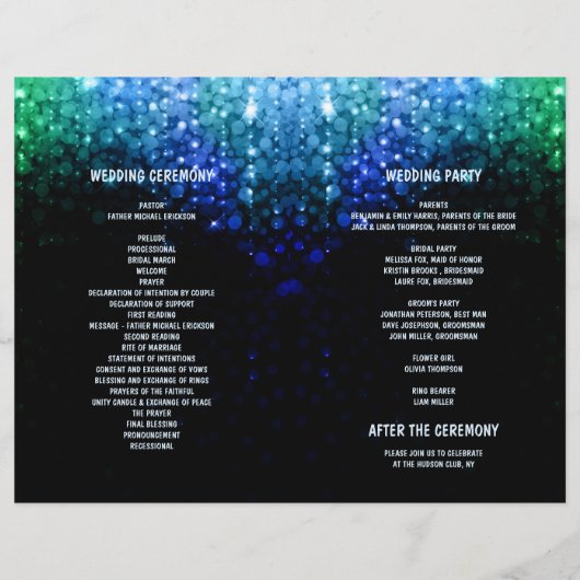 Elegant pauw kleurenlicht voor bruiloft (Achterkant)